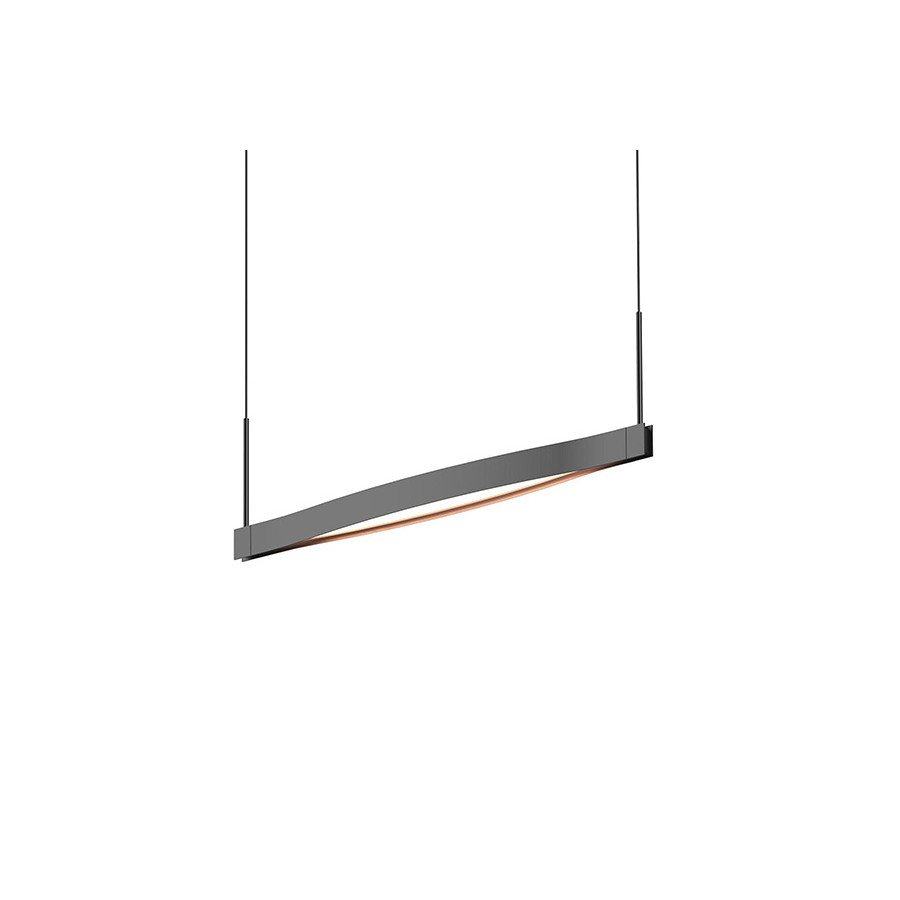 Sonneman Ola LED Pendant - Satin Black, Single Linear