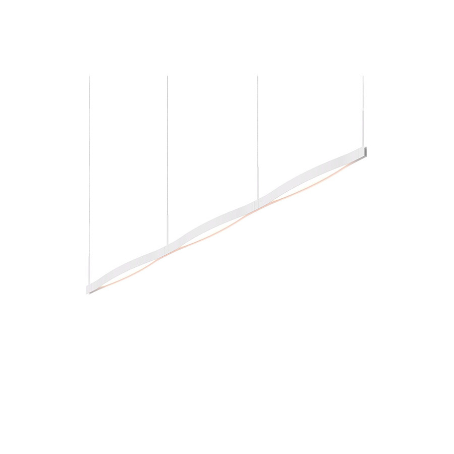 Sonneman Ola LED Pendant - Satin White, Triple Linear