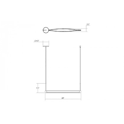 Sonneman Ola LED Pendant - Satin White, Single Linear
