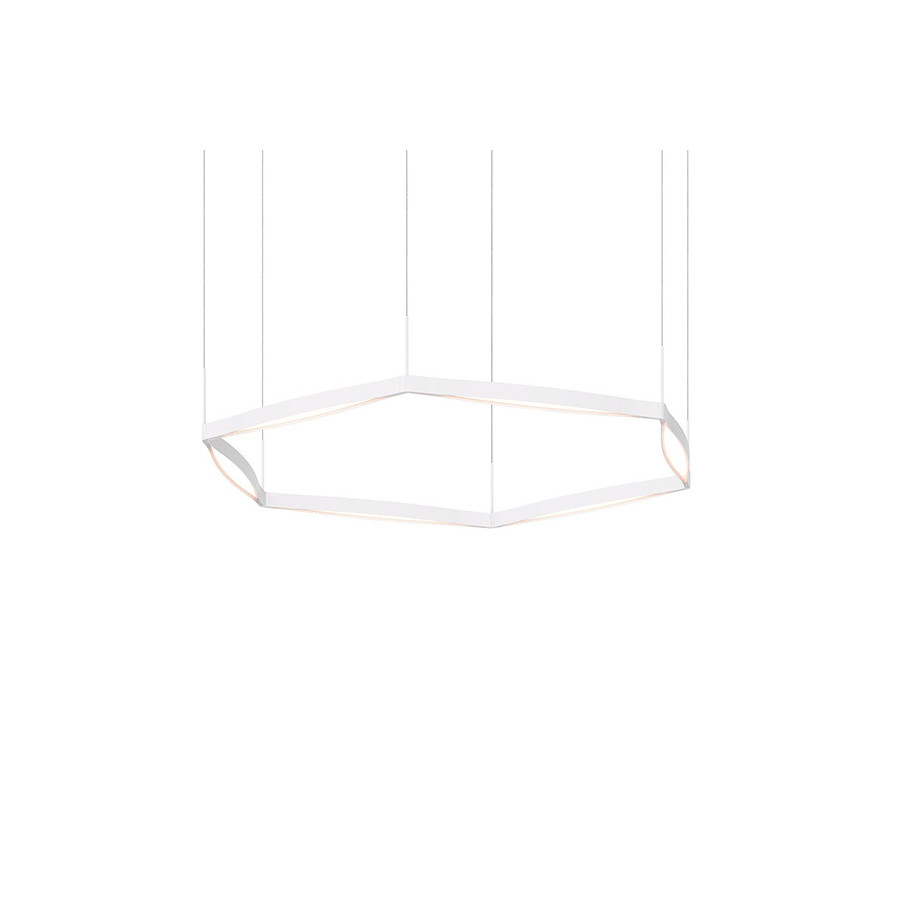 Sonneman Ola LED Pendant - Satin White, Single Ring