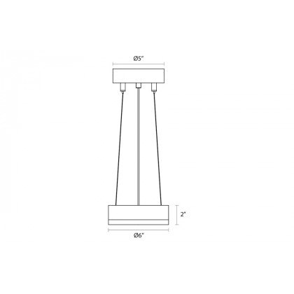 Sonneman Corona Ring LED Pendant - Satin Black, 6", 3000K