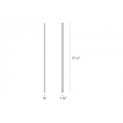 Sonneman Stiletto Lungo LED Wall Bar - Satin Black, 72"