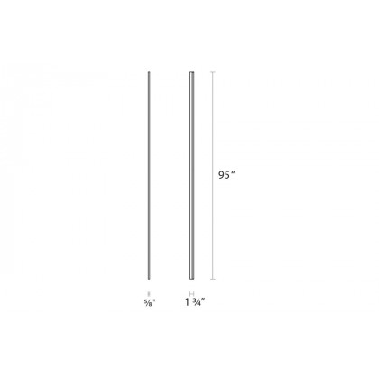 Sonneman Stiletto Lungo LED Wall Bar - Satin White, 96"