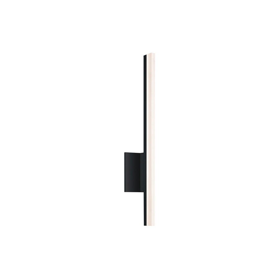 Sonneman Stiletto Dimmable LED Sconce/Bath Bar - Satin Black, 24"