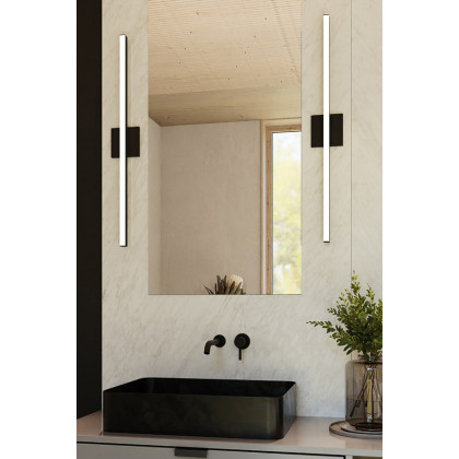 Sonneman Stiletto Dimmable LED Sconce/Bath Bar - Satin Black, 32"