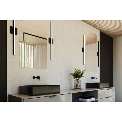 Sonneman Stiletto Dimmable LED Sconce/Bath Bar - Satin Black, 32"
