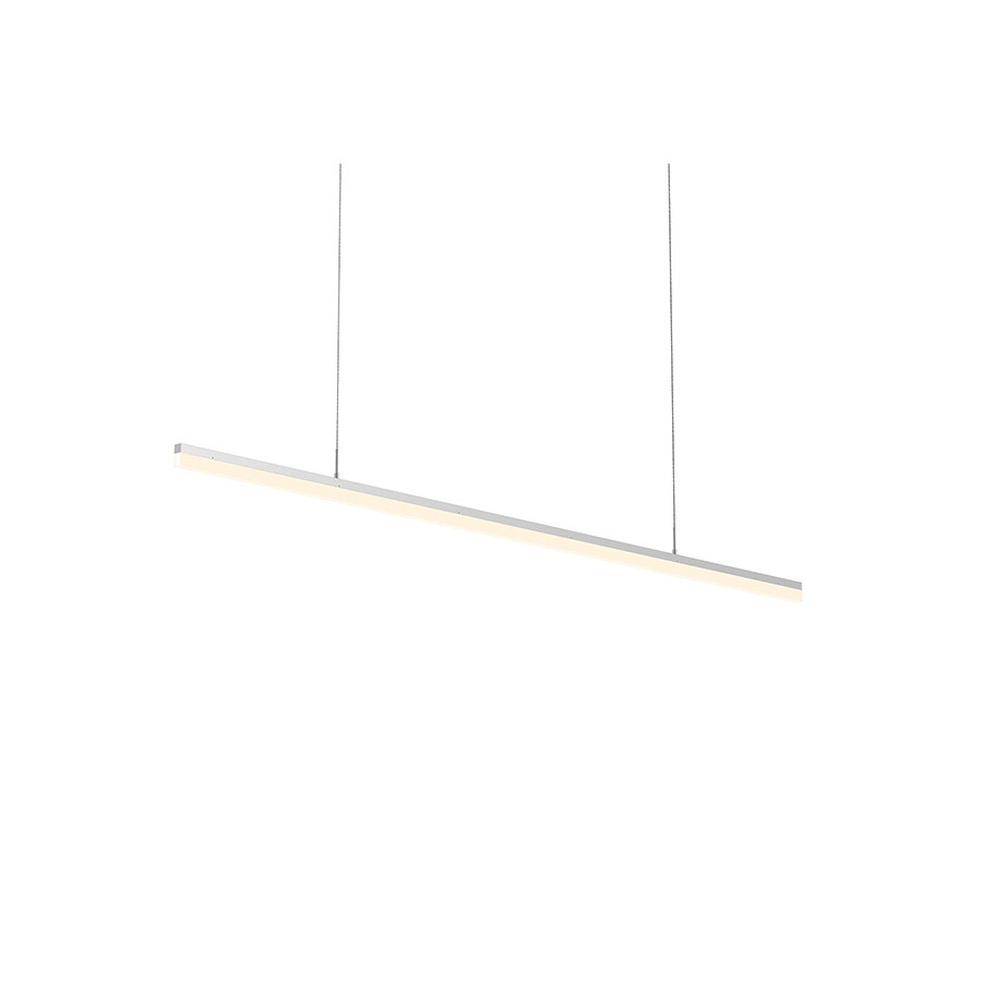 Sonneman Stiletto LED Pendant - Bright Satin Aluminum, 72"
