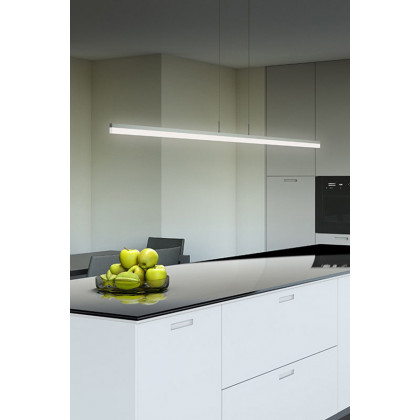 Sonneman Stiletto LED Pendant - Bright Satin Aluminum, 72"
