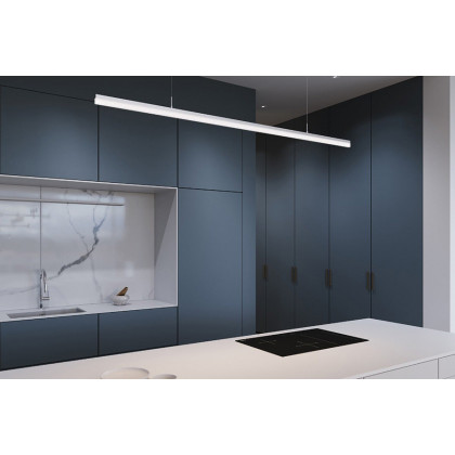 Sonneman Stiletto LED Pendant - Bright Satin Aluminum, 72"