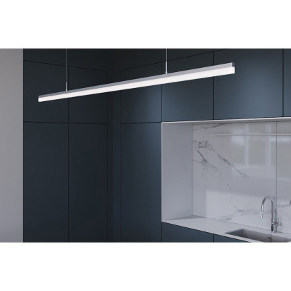 Sonneman Stiletto LED Pendant - Bright Satin Aluminum, 72"