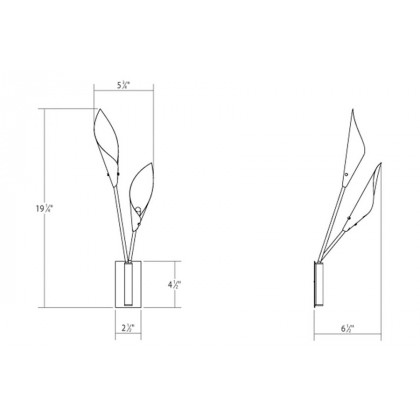 Sonneman Calla LED Sconce - Satin White