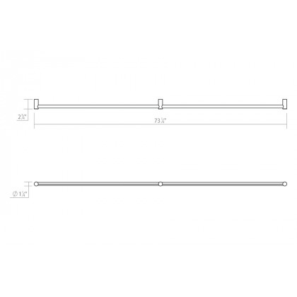 Sonneman Purolinear 360 LED Wall Bar - Satin Chrome, 36", Double Linear