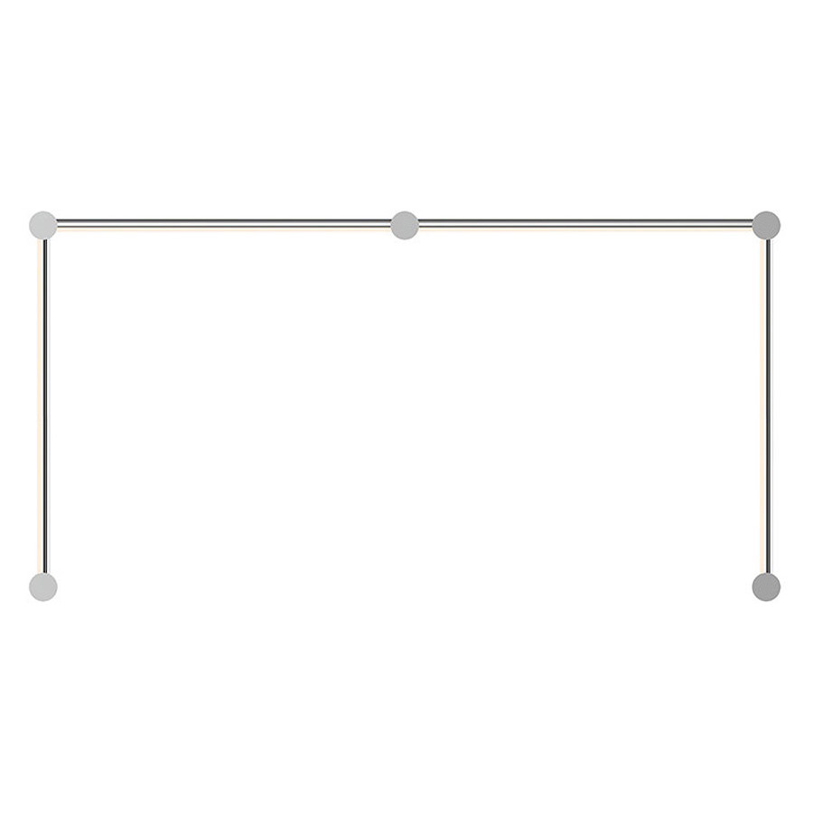 Sonneman Purolinear 360 LED Wall Bar - Satin Chrome, 24", Double N