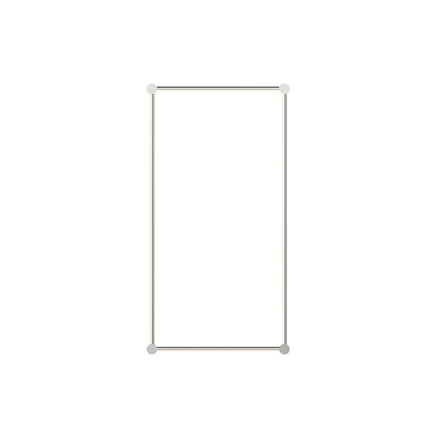 Sonneman Purolinear 360 LED Wall Bar - Satin Chrome, 24"/48", Rectangle
