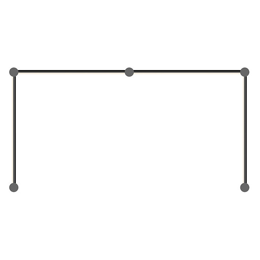 Sonneman Purolinear 360 LED Wall Bar - Satin Black, 24", Double N