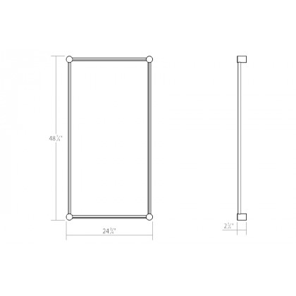 Sonneman Purolinear 360 LED Wall Bar - Satin Black, 24"/48", Rectangle