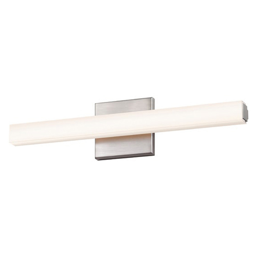Sonneman SQ-bar LED Bath Bar - Satin Nickel, 18"