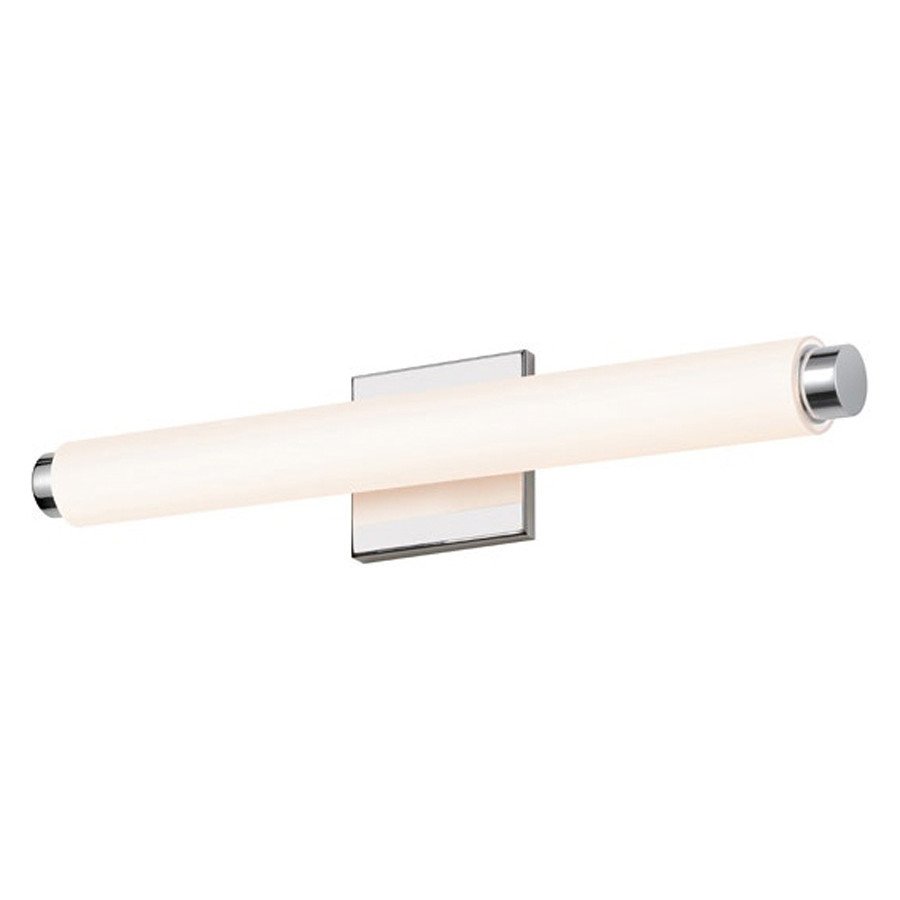 Sonneman Tubo Slim LED Bath Bar - Polished Chrome, 18", Drum Trim