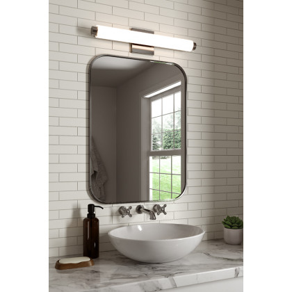 Sonneman Tubo Slim LED Bath Bar - Polished Chrome, 18", Drum Trim