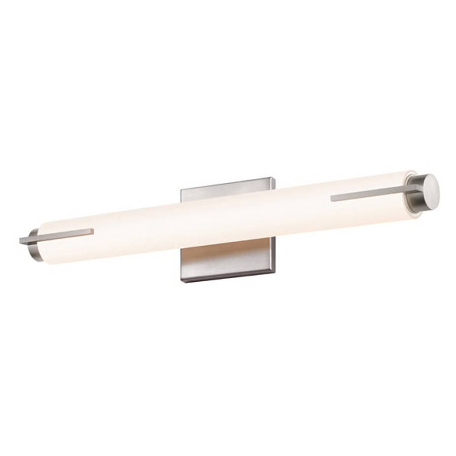 Sonneman Tubo Slim LED Bath Bar - Satin Nickel, 18", Spine Trim