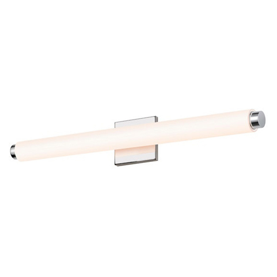 Sonneman Tubo Slim LED Bath Bar - Polished Chrome, 24", Drum Trim