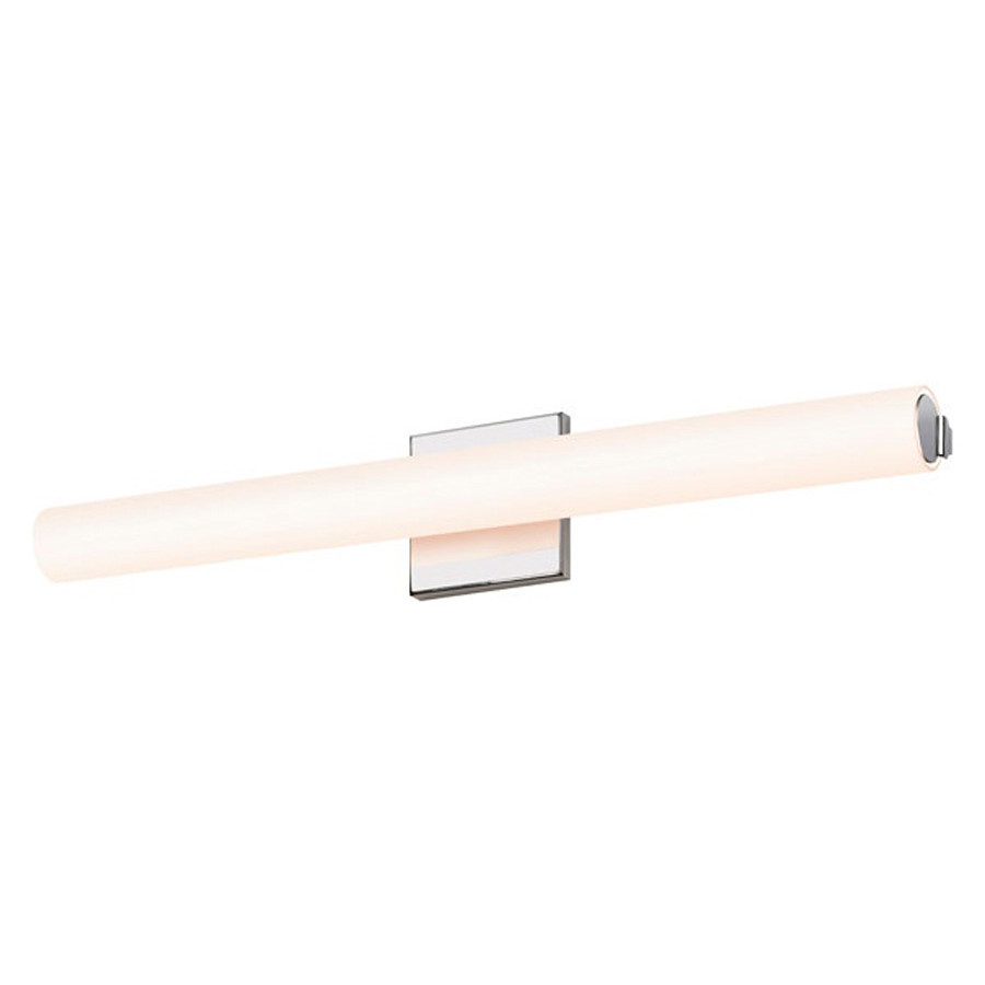 Sonneman Tubo Slim LED Bath Bar - Polished Chrome, 24", Flat Trim