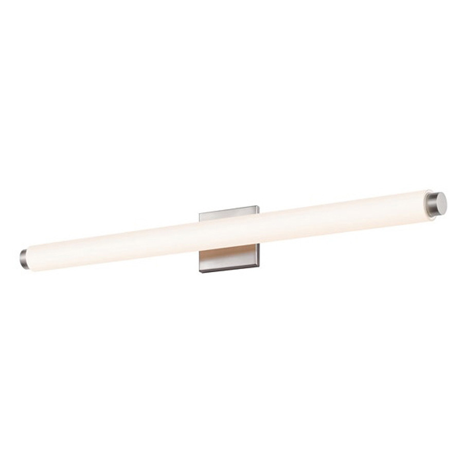 Sonneman Tubo Slim LED Bath Bar - Satin Nickel, 32", Drum Trim