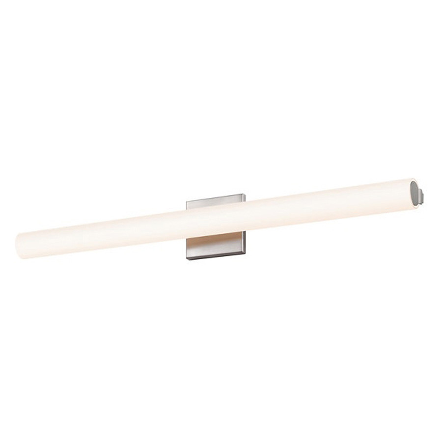 Sonneman Tubo Slim LED Bath Bar - Satin Nickel, 32", Flat Trim