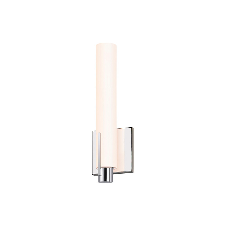 Sonneman Tubo Slim LED Sconce - Polished Chrome, 12", Spine Trim