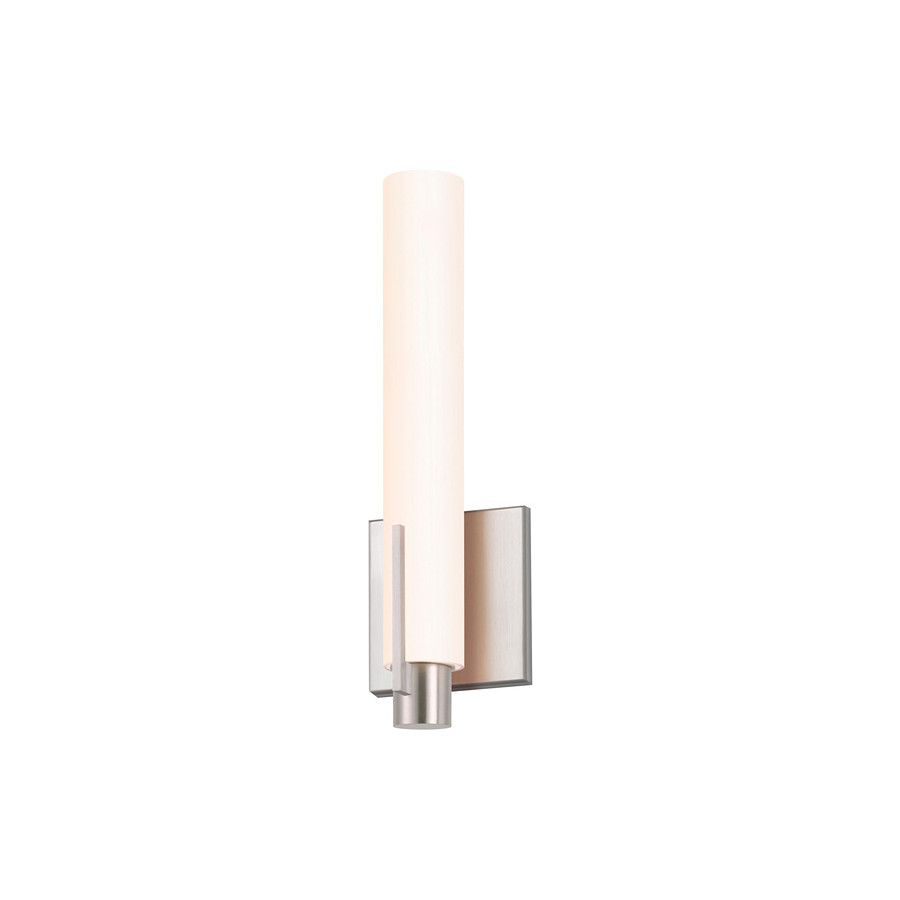 Sonneman Tubo Slim LED Sconce - Satin Nickel, 12", Spine Trim