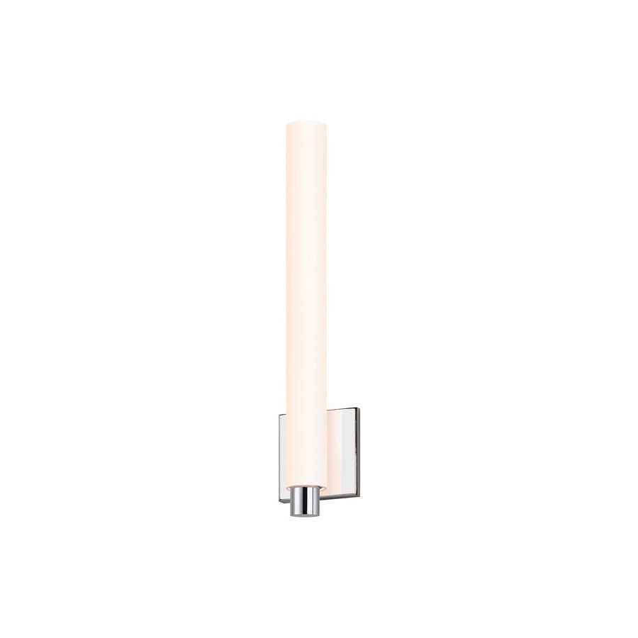 Sonneman Tubo Slim LED Sconce - Polished Chrome, 18", Drum Trim