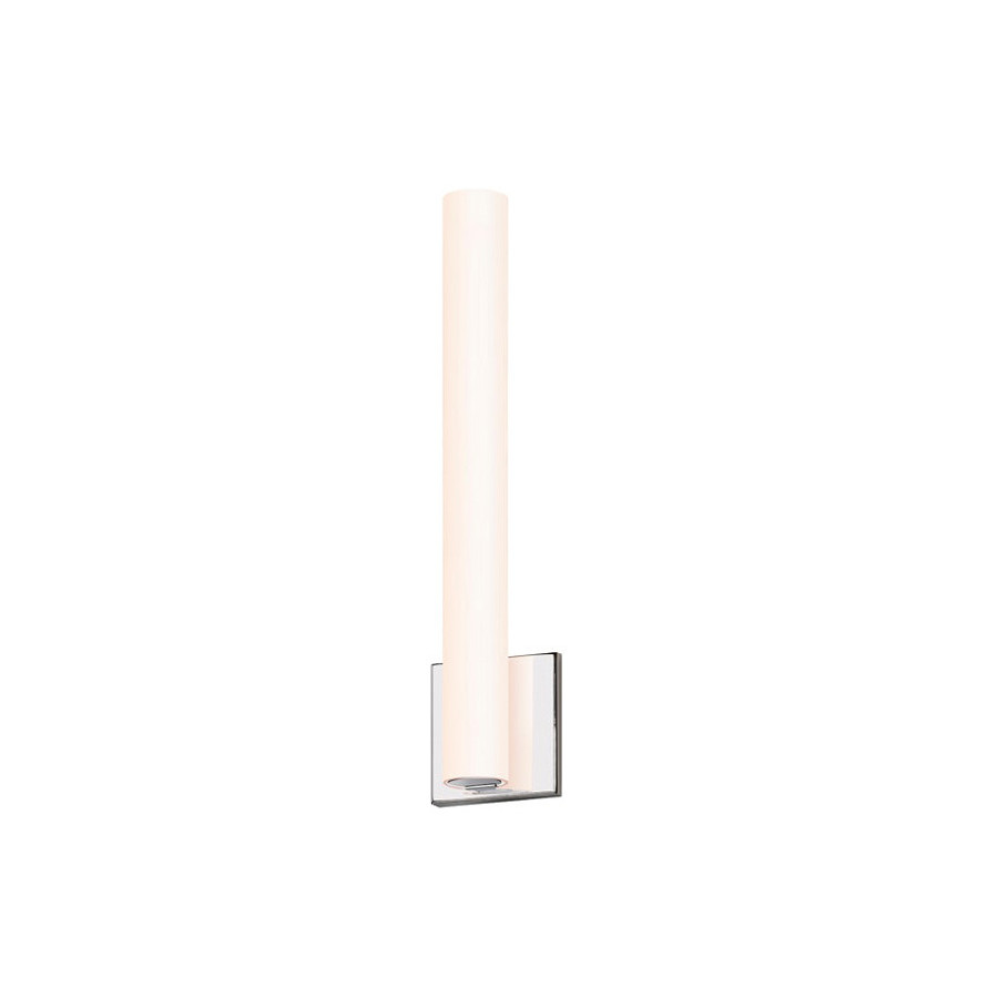 Sonneman Tubo Slim LED Sconce - Polished Chrome, 18", Flat Trim