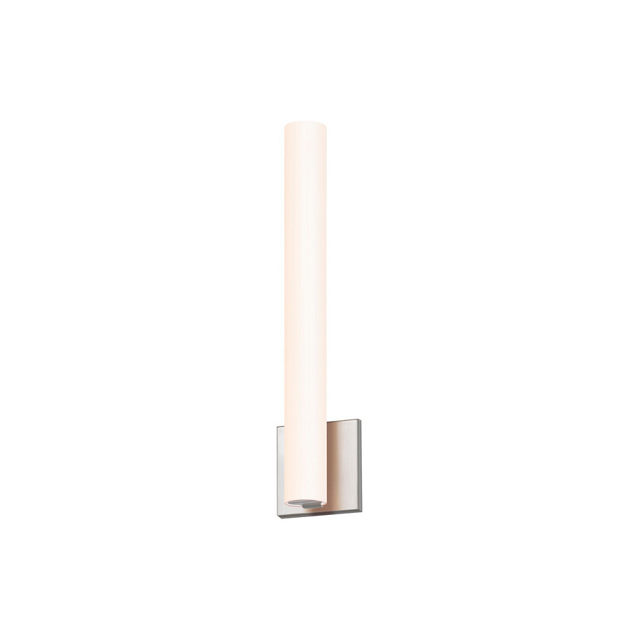 Sonneman Tubo Slim LED Sconce - Satin Nickel, 18", Flat Trim