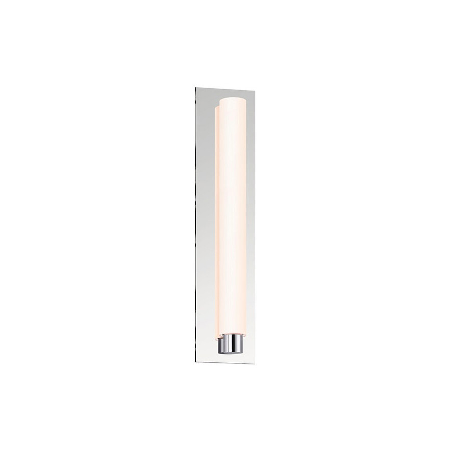 Sonneman Tubo Slim LED Panel Sconce - Polished Chrome, 18", Drum Trim