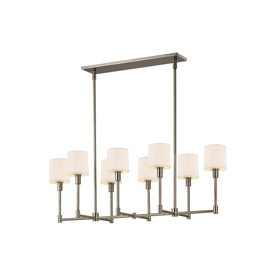 Sonneman Embassy LED Chandelier - Satin Nickel, 8-Light Bar