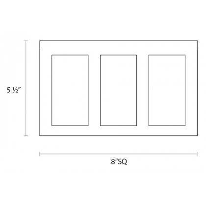 Sonneman Capital LED Surface Mount - Polished Nickel, 8", Square