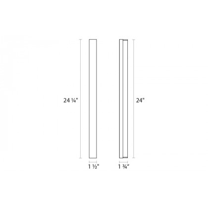Sonneman Vanity LED Bath Bar - Polished Chrome, Slim 24"