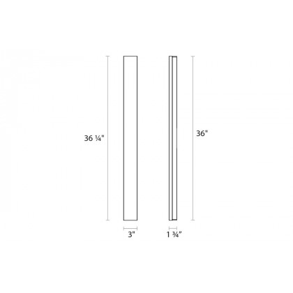 Sonneman Vanity LED Bath Bar - Polished Chrome, Wide 36"
