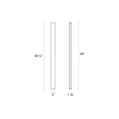 Sonneman Vanity LED Bath Bar - Polished Chrome, Wide 48"