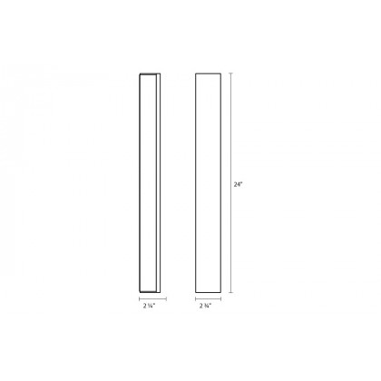Sonneman Solid Glass Bar LED Bath Bar - Satin Nickel, 24"