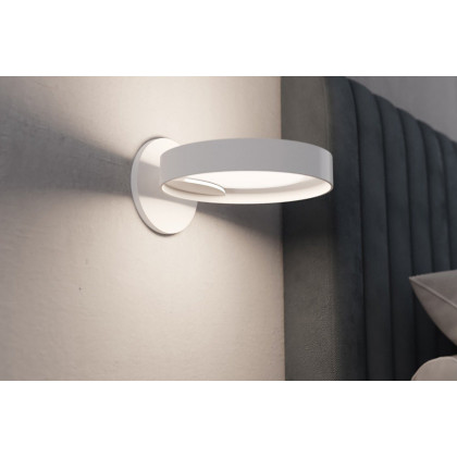 Sonneman Light Guide Ring LED Sconce - Satin White with White Interior, Single