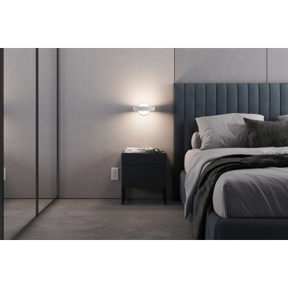 Sonneman Light Guide Ring LED Sconce - Satin White with White Interior, Single