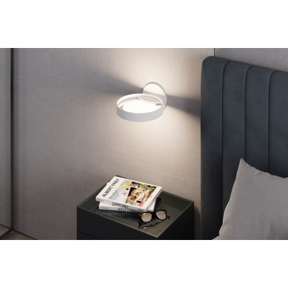Sonneman Light Guide Ring LED Sconce - Satin White with White Interior, Single