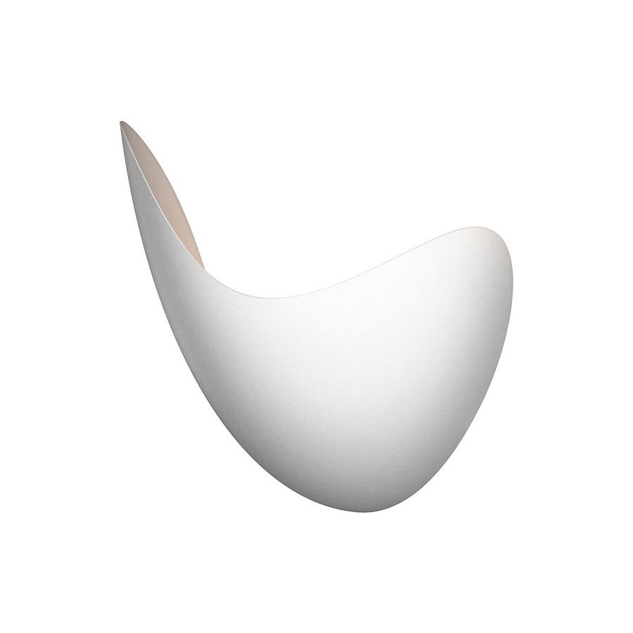 Sonneman Waveforms LED Sconce - Satin White with Satin White Interior, Left