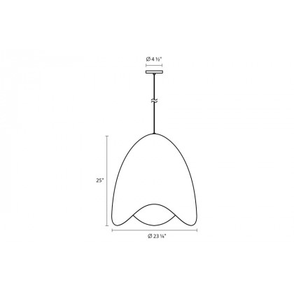 Sonneman Waveforms Bell LED Pendant - Satin White with Satin White Interior, Large