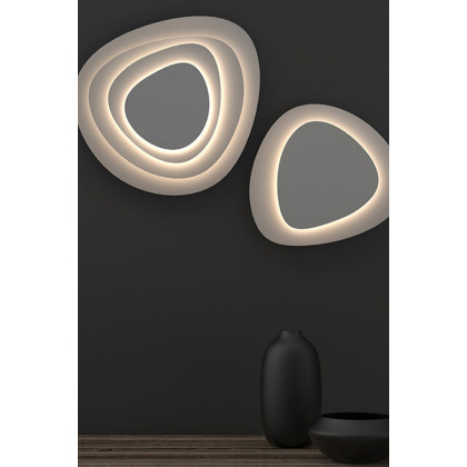 Sonneman Abstract Panels LED Sconce - Textured White, Large 2-Plate