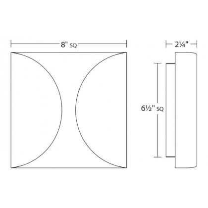 Sonneman Folds LED Sconce - Textured White, Standard