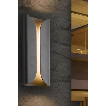 Sonneman Folds LED Sconce - Textured Bronze, Tall