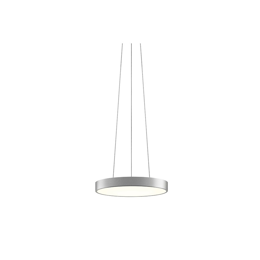 Sonneman Pi LED Pendant - Bright Satin Aluminum, 16", 3000K