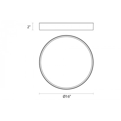 Sonneman Pi LED Surface Mount - Textured White, 16", 3000K